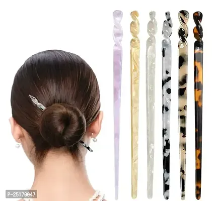 Designer Multicoloured Synthetic Hair Pins Pack Of 6 For Women-thumb0