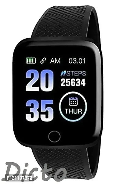 ID116 ID116 Plus Bluetooth Fitness Smart Watch for Men Women and Kids Activity Tracker (Black)-thumb0