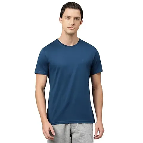 Round Neck Solid T Shirt Regular Fit