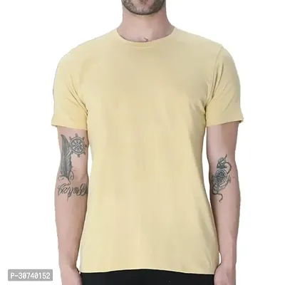 Round Neck Solid T Shirt Regular Fit-thumb0