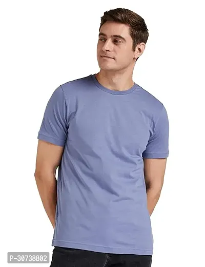 Round Neck Solid T Shirt Regular Fit-thumb0