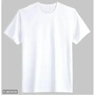 Classic Polyester Round Neck Solid T Shirt For Men-thumb0