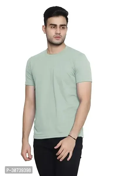 Round Neck Solid T Shirt Regular Fit-thumb0