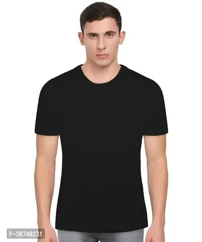 Round Neck Solid T Shirt Regular Fit-thumb0