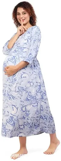 Stylish Fancy Cotton Blend Maternity Wear Dress For Women-thumb0