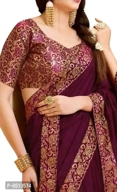 Embellished Art Silk Saree with Blouse piece