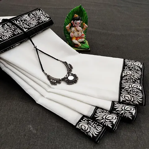 Fancy Chanderi Silk Saree with Blouse Piece for Women