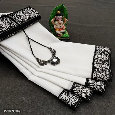 Stylish White Art Silk Printed Saree With Blouse Piece For Women