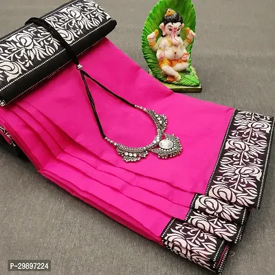 Stylish Pink Art Silk Printed Saree With Blouse Piece For Women