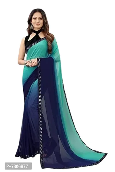 Lace Border Georgette Saree with Blouse piece