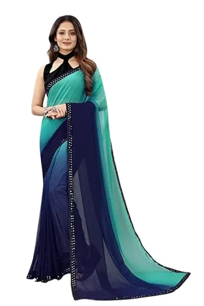 Embellished Georgette Saree with Blouse piece