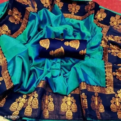 Beautiful Art Silk Saree with Blouse piece