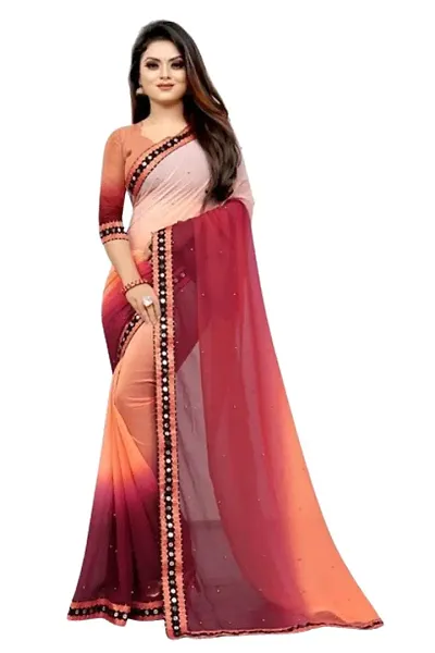 Beautiful Georgette Saree With Blouse Piece For Women