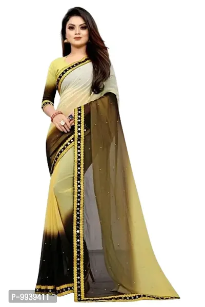 Dyed Georgette Saree with Blouse piece
