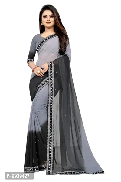 Dyed Georgette Saree with Blouse piece