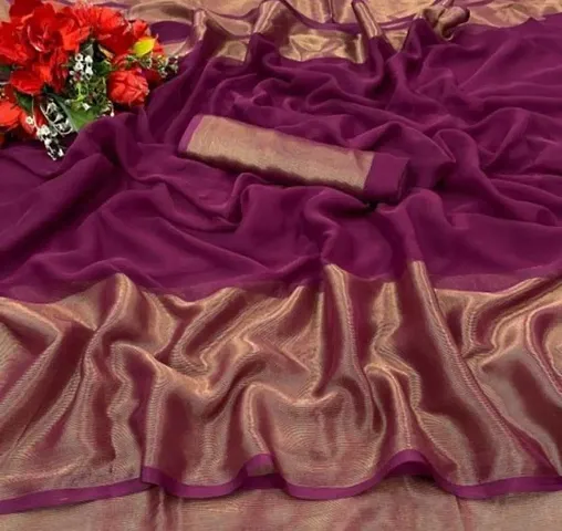 Elegant Chiffon Saree with Blouse piece 