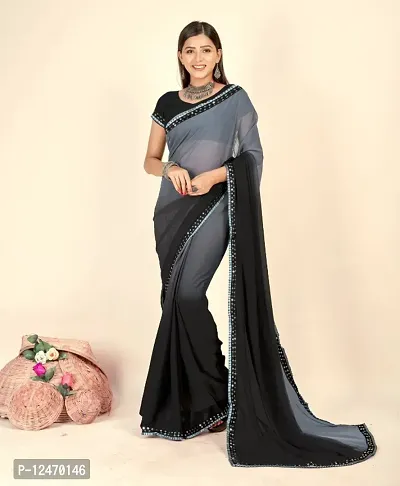 Embellished Georgette Saree with Blouse piece