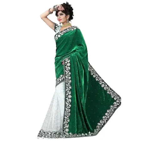 Velvet Self Pattern Sarees For Women