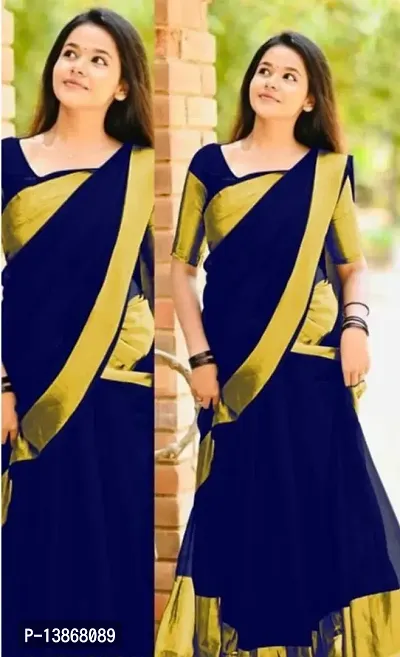 Zari Chiffon Saree with Blouse piece