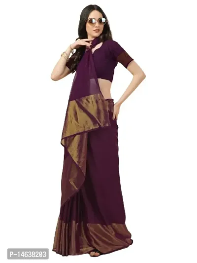 Zari Chiffon Saree with Blouse piece