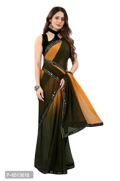 Embellished Georgette Saree with Blouse piece-thumb2