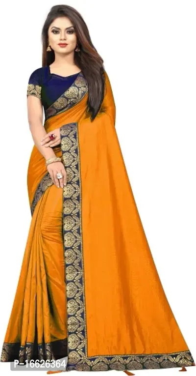 Lace Border Art Silk Saree with Blouse piece