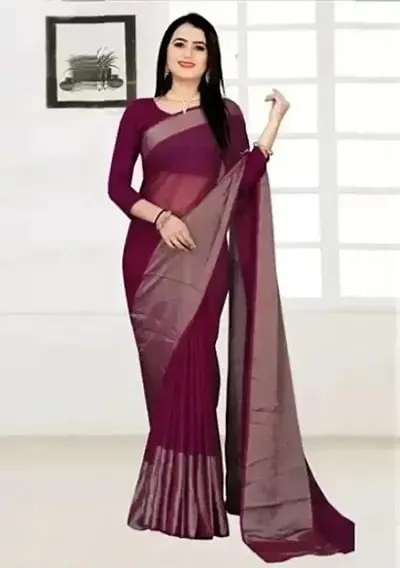 Glamorous Chiffon Saree with Blouse piece 