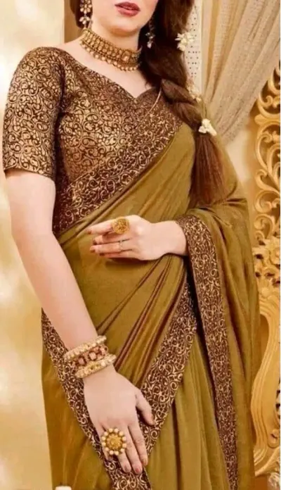 Stylish Cotton Silk  Saree with Blouse