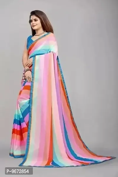 Faux Georgette Saree with Blouse piece