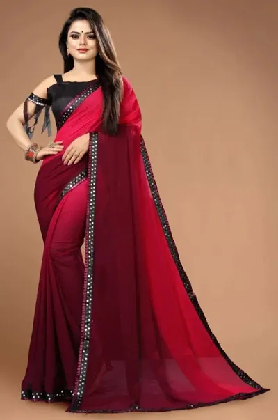 Elegant Georgette Saree with Blouse piece 