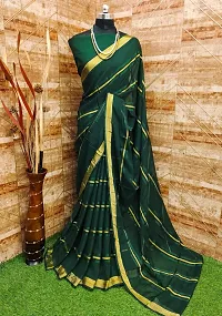 Striped Georgette Saree with Blouse piece-thumb1