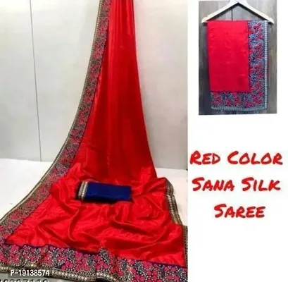 Sana Silk Embroidery Work Saree with Blouse Piece