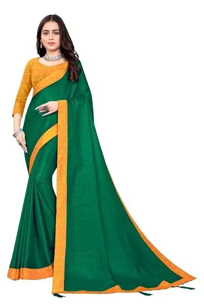 Elegant Silk Blend Saree with Blouse piece For Women