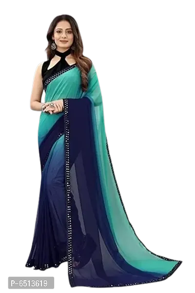 Embellished Georgette Saree with Blouse piece