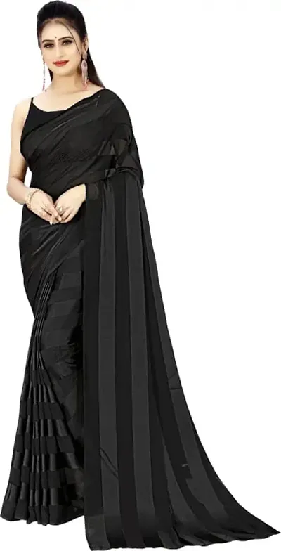 Stylish Satin Saree Without Blouse Piece