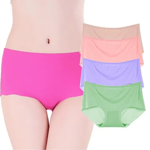Women's Underwear No Show Seamless Panties for Girls Western Dress Breathable Antibacterial Full Coverage high Waist Hipster Panties