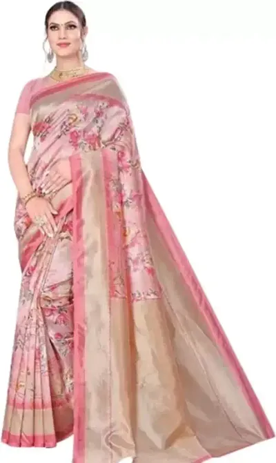 Attractive Georgette Embroidered Saree with Blouse Piece