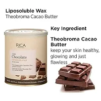 Rica Dark Chocolate Liposoluble Wax Soft  Smooth Skin Hair Removal Cream for Dry Skin Coarse Hair Waxing for Men  Women (800ml)-thumb2