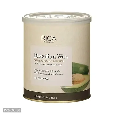 Rica Brazilian wax - 800 ML Brazilian Wax with Avocado Butter Women Bikini and Sensitive Area Wax-thumb0