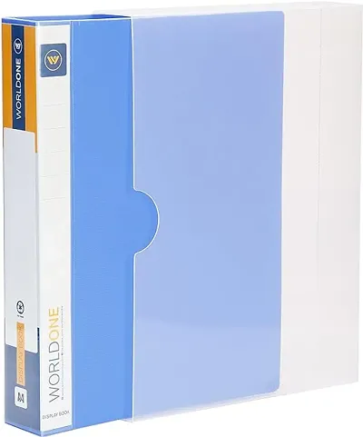 Premium Quality Display Book Folder For Documents With Case Made Of 1.5Mm Vergin Pp Material With 100 Bound Top Loading Plastic Binder Sleeves Pack Of 1