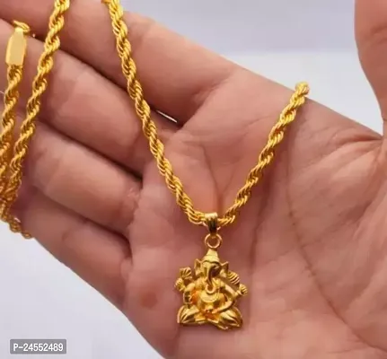 Beautiful Golden Chain With Pendant For Men
