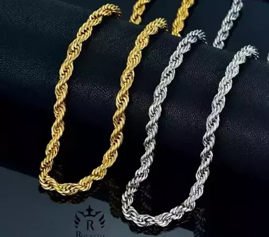 Alluring Alloy Chain For Men Pack Of 2