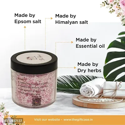 The Giftcase Bath Salt for Body & Foot Spa | water-soluble minerals| Pure and Natural| Calming, Relaxing, Muscle Pain Relief, Aromatherapy | Scented bath salt|Rose+Lavender+Frankincense Fragrance-thumb5