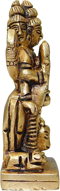 Dattatreya Idol  Tridev Idols  Dattatreya Idol Brass  Dattatreya  Statue  God Datta Idol  Trimurti  Bhagwan  Lord Datta  Statues (Height-2.75)-thumb1