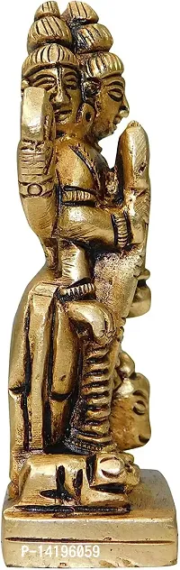 Dattatreya Idol  Tridev Idols  Dattatreya Idol Brass  Dattatreya  Statue  God Datta Idol  Trimurti  Bhagwan  Lord Datta  Statues (Height-2.75)-thumb2