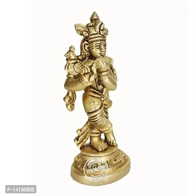 Kuber Handicraft Brass Murli Krishna Statue  Idol-thumb2