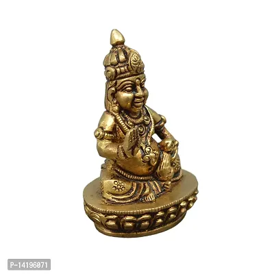 Kuber Handicraft Brass Lord Kuber Statue (Golden, 1.6(L) x 1.2(W) x 2.5(H) Inch)-thumb4