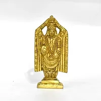 Kuber Handicraft Lord Balaji Sculpture Statue (Brass ,Golden)  Height 4 Inch-thumb1