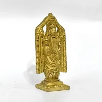 Kuber Handicraft Lord Balaji Sculpture Statue (Brass ,Golden)  Height 4 Inch-thumb3