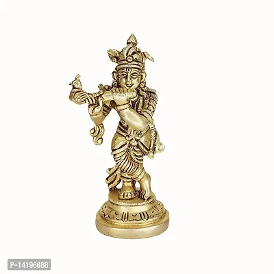 Kuber Handicraft Brass Murli Krishna Statue  Idol